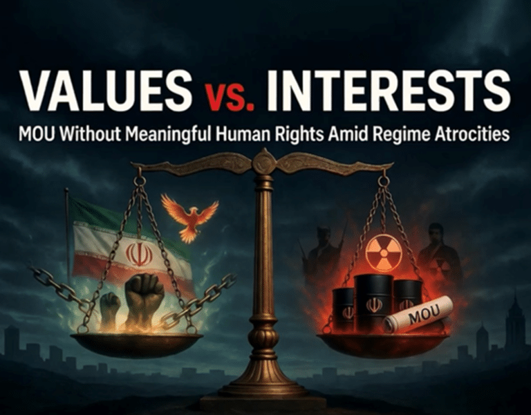 Values vs. Interests : MOU Without Meaningful Human Rights Amid Regime Atrocities